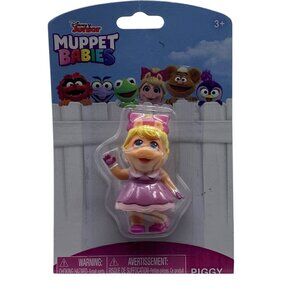 Disney Junior Muppet Babies Piggy Figurine Toy Pink Dress Bow Ages 3+ New